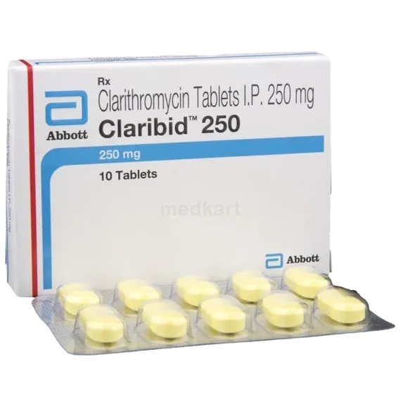 claribid 250mg tablet 10's